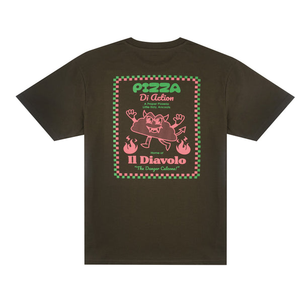Proper Pizza T-Shirt - Military Green