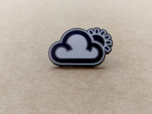 Proper Pin Badge - Cloud and Sun