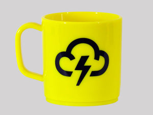 Proper Theres A Storm Brewing Mug Neon Yellow